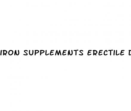 iron supplements erectile dysfunction