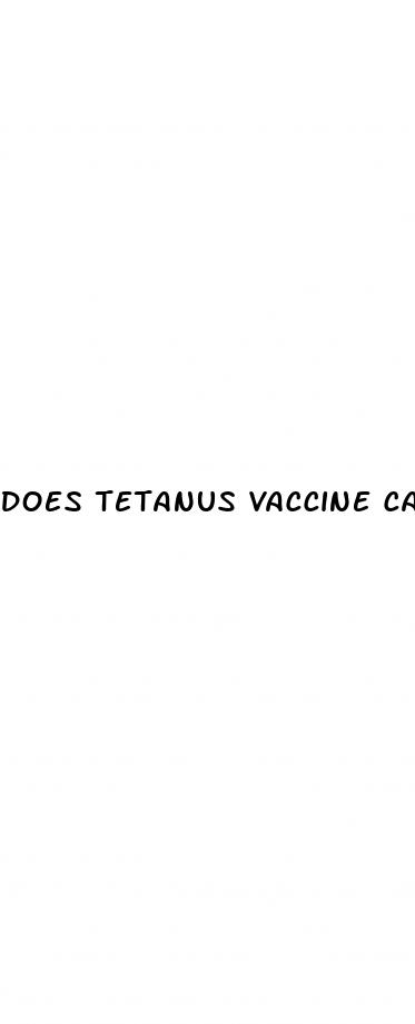 does tetanus vaccine cause erectile dysfunction