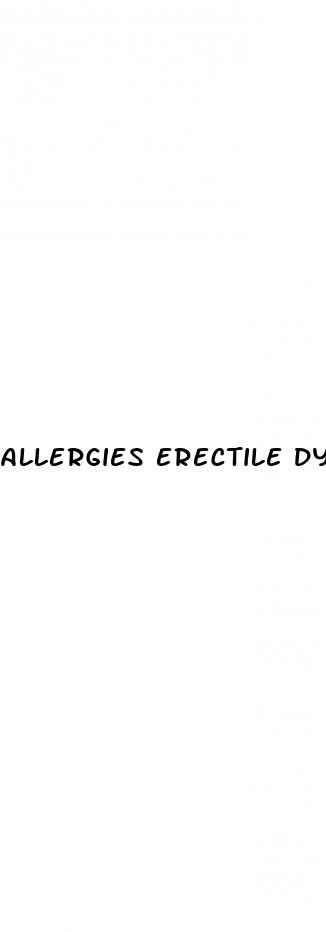 allergies erectile dysfunction