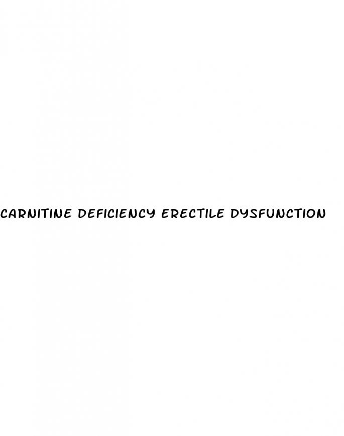 carnitine deficiency erectile dysfunction