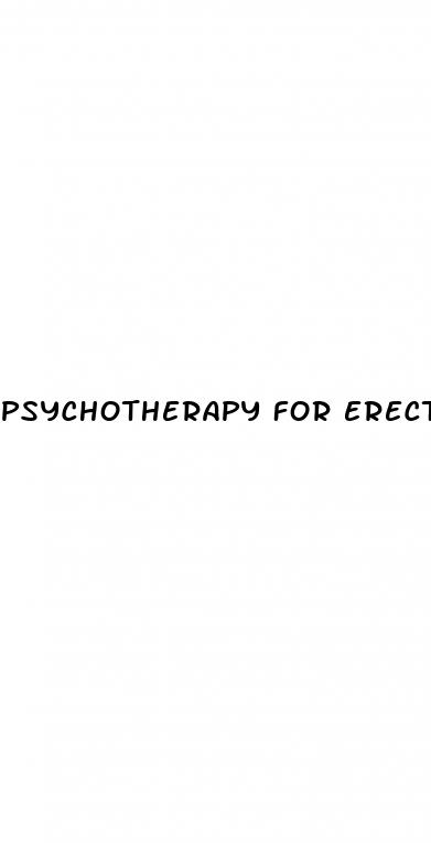 psychotherapy for erectile dysfunction