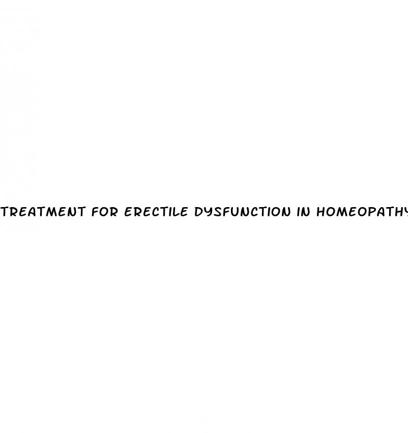 treatment for erectile dysfunction in homeopathy