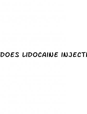 does lidocaine injections cause erectile dysfunction