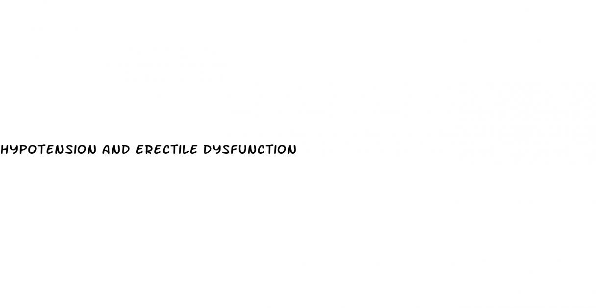 hypotension and erectile dysfunction