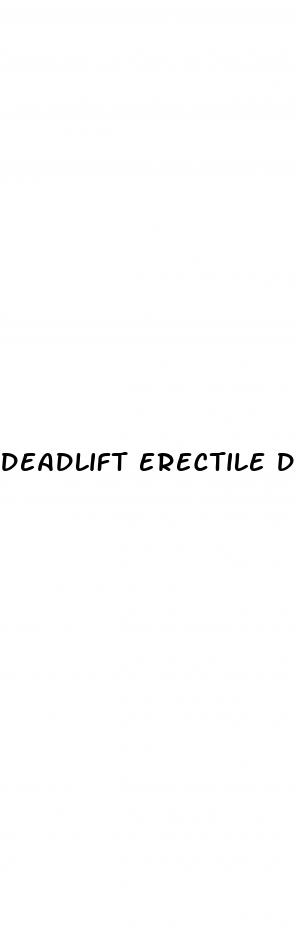 deadlift erectile dysfunction