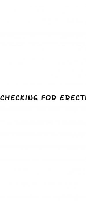 checking for erectile dysfunction