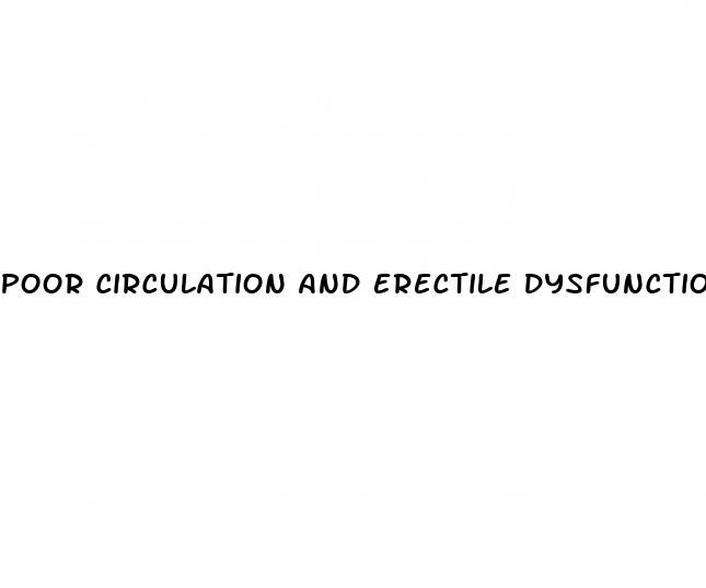 poor circulation and erectile dysfunction