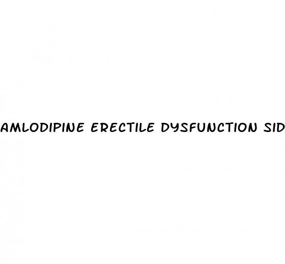 amlodipine erectile dysfunction side effects