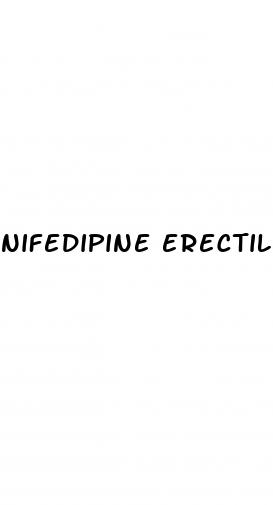 nifedipine erectile dysfunction