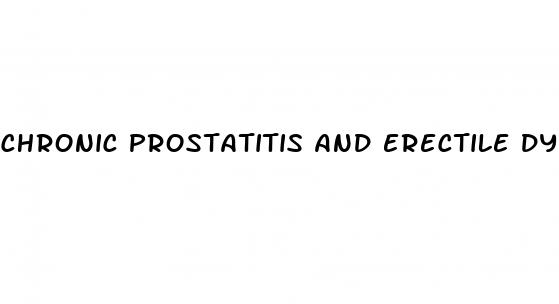 chronic prostatitis and erectile dysfunction