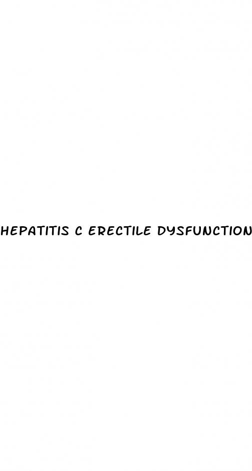 hepatitis c erectile dysfunction