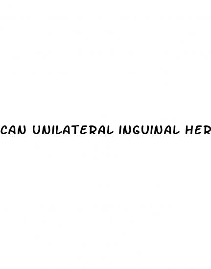 can unilateral inguinal hernia cause erectile dysfunction