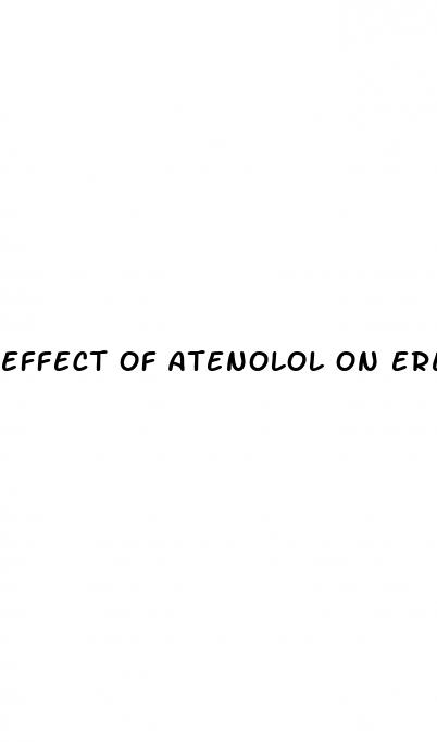 effect of atenolol on erectile dysfunction