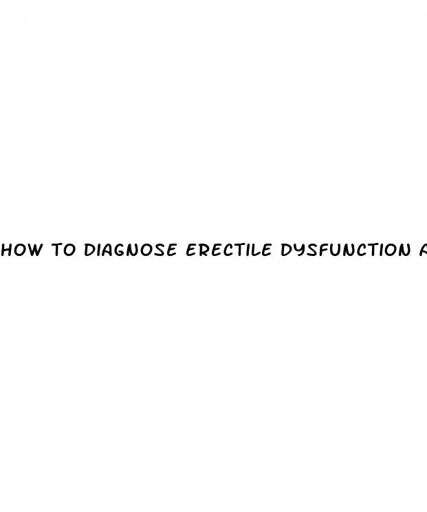 how to diagnose erectile dysfunction at home