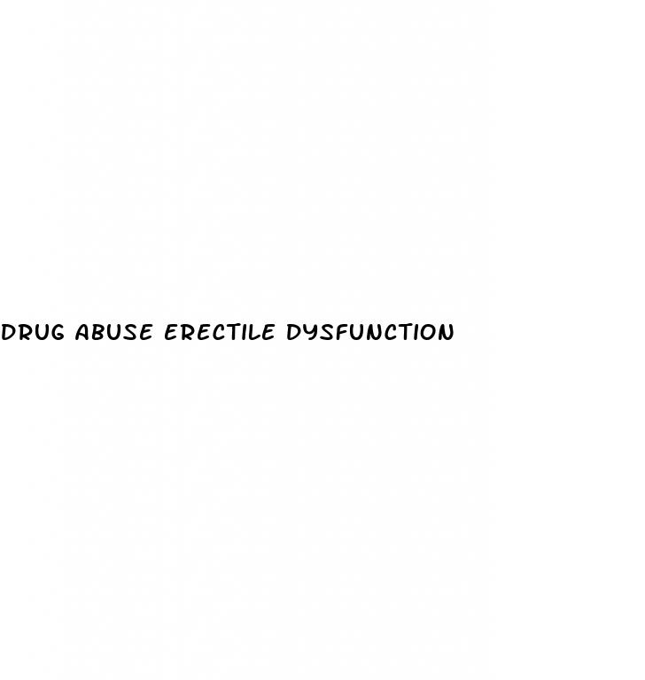 drug abuse erectile dysfunction