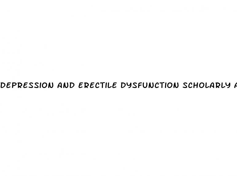 depression and erectile dysfunction scholarly articles