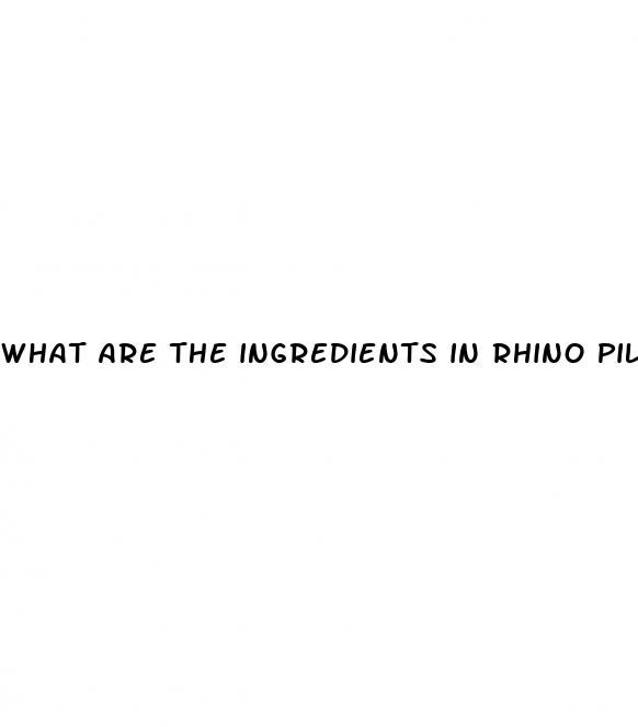 what are the ingredients in rhino pills