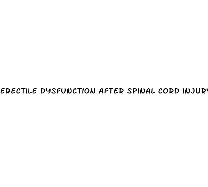 erectile dysfunction after spinal cord injury