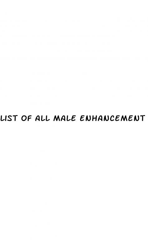 list of all male enhancement pills