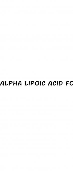 alpha lipoic acid for erectile dysfunction