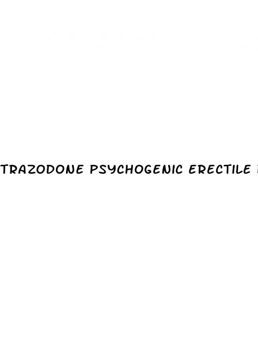 trazodone psychogenic erectile dysfunction