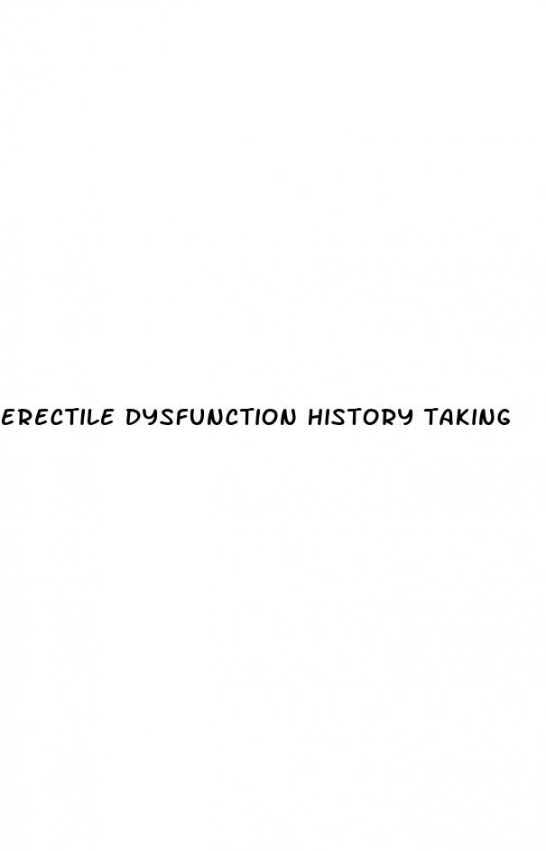 erectile dysfunction history taking