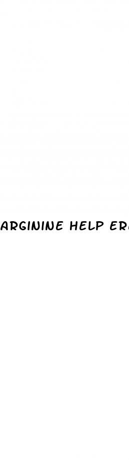 arginine help erectile dysfunction