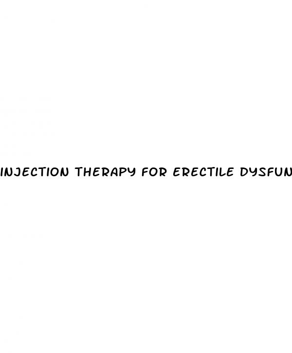 injection therapy for erectile dysfunction