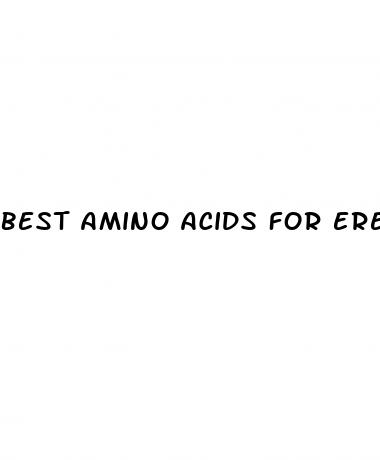 best amino acids for erectile dysfunction