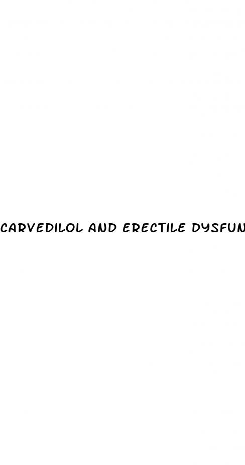 carvedilol and erectile dysfunction