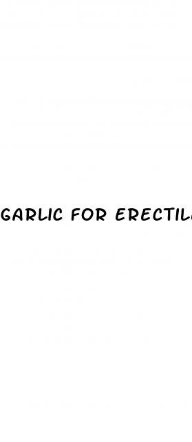 garlic for erectile dysfunction