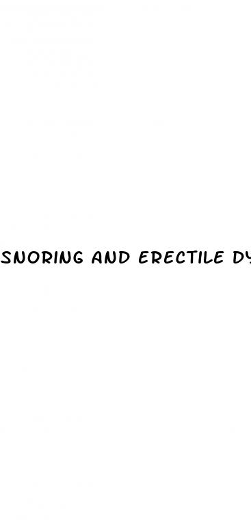 snoring and erectile dysfunction