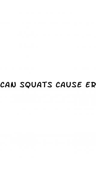 can squats cause erectile dysfunction