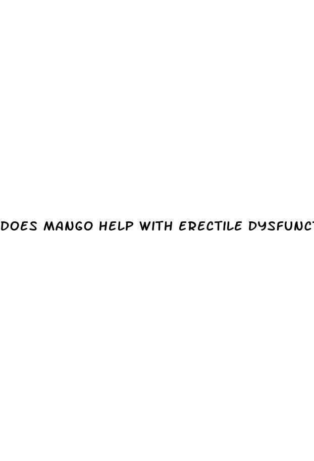 does mango help with erectile dysfunction