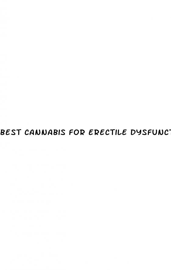 best cannabis for erectile dysfunction