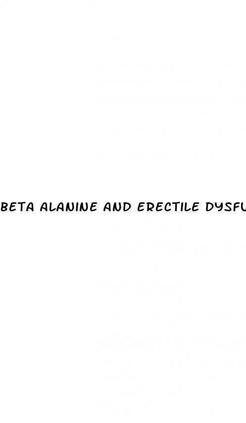 beta alanine and erectile dysfunction nih