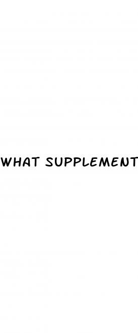 what supplements help with erectile dysfunction