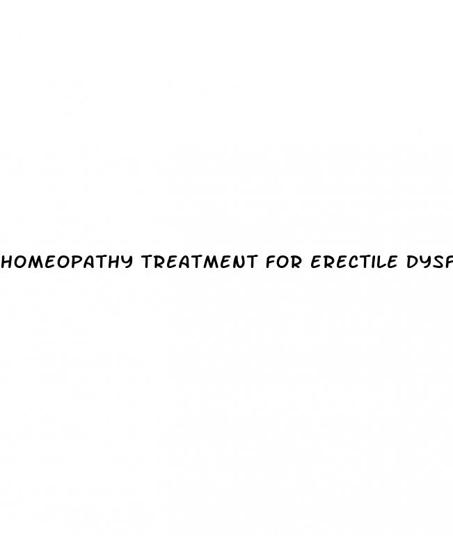 homeopathy treatment for erectile dysfunction