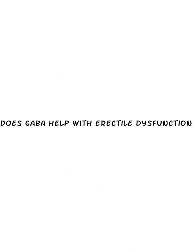 does gaba help with erectile dysfunction