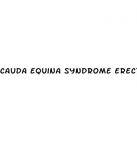 cauda equina syndrome erectile dysfunction