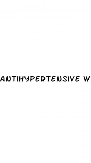 antihypertensive with least erectile dysfunction