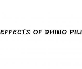 effects of rhino pills