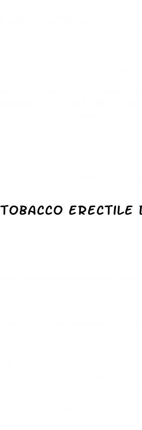 tobacco erectile dysfunction