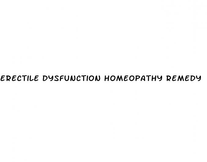 erectile dysfunction homeopathy remedy