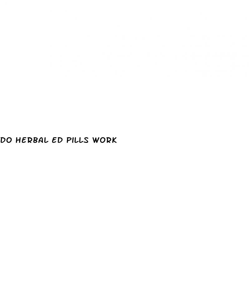 do herbal ed pills work