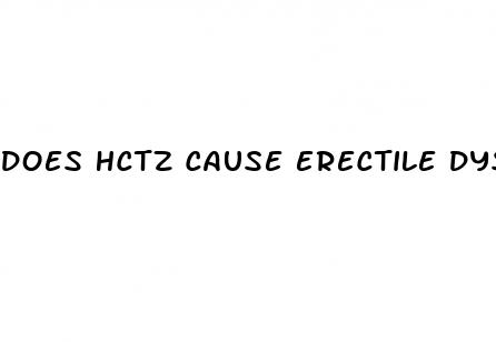 does hctz cause erectile dysfunction