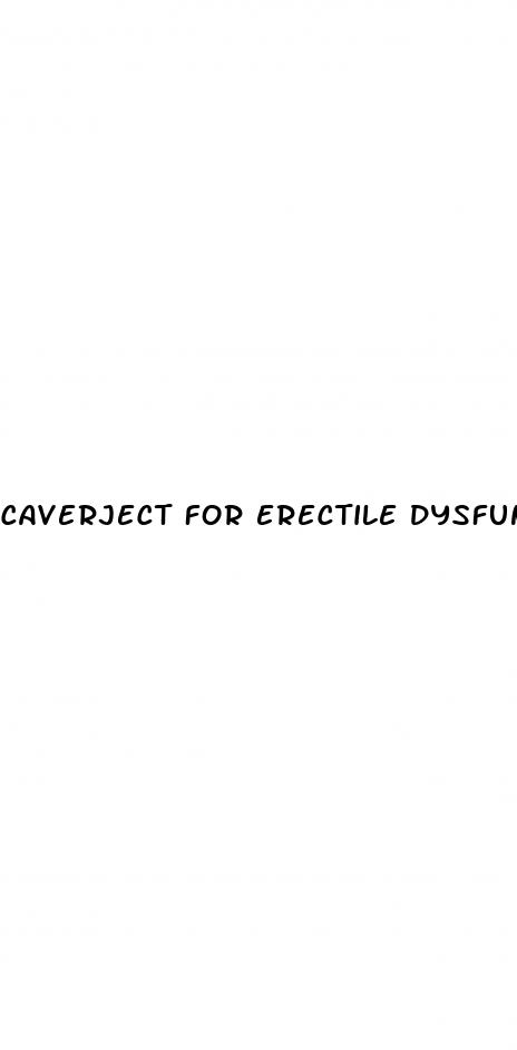 caverject for erectile dysfunction