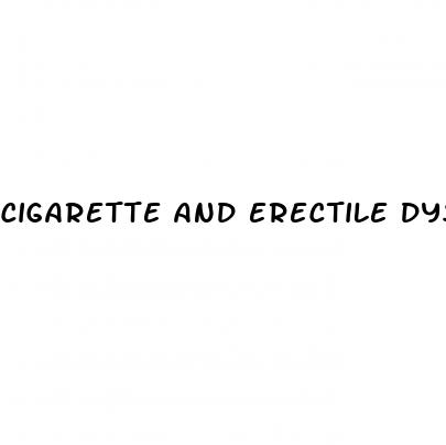 cigarette and erectile dysfunction