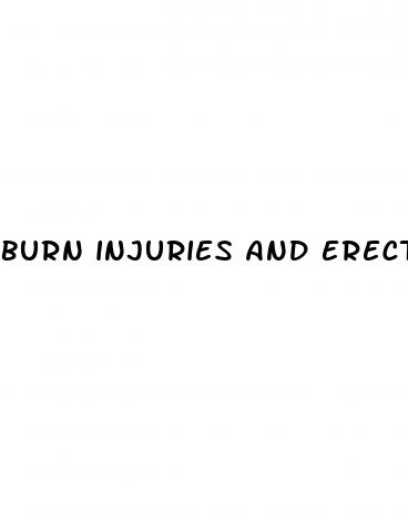 burn injuries and erectile dysfunction