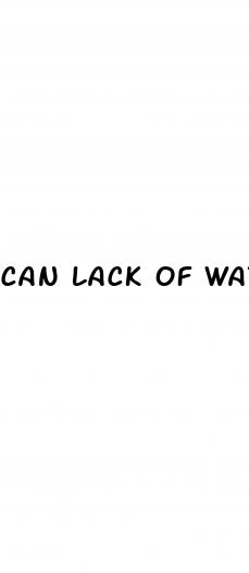 can lack of water cause erectile dysfunction